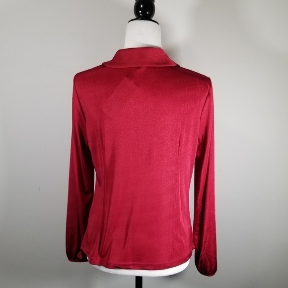 Vintage Amanda Collection Women's Top Various Sizes Red Polyester Knit - Picture 5 of 8